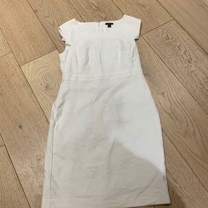 2P Ann Taylor linen dress white